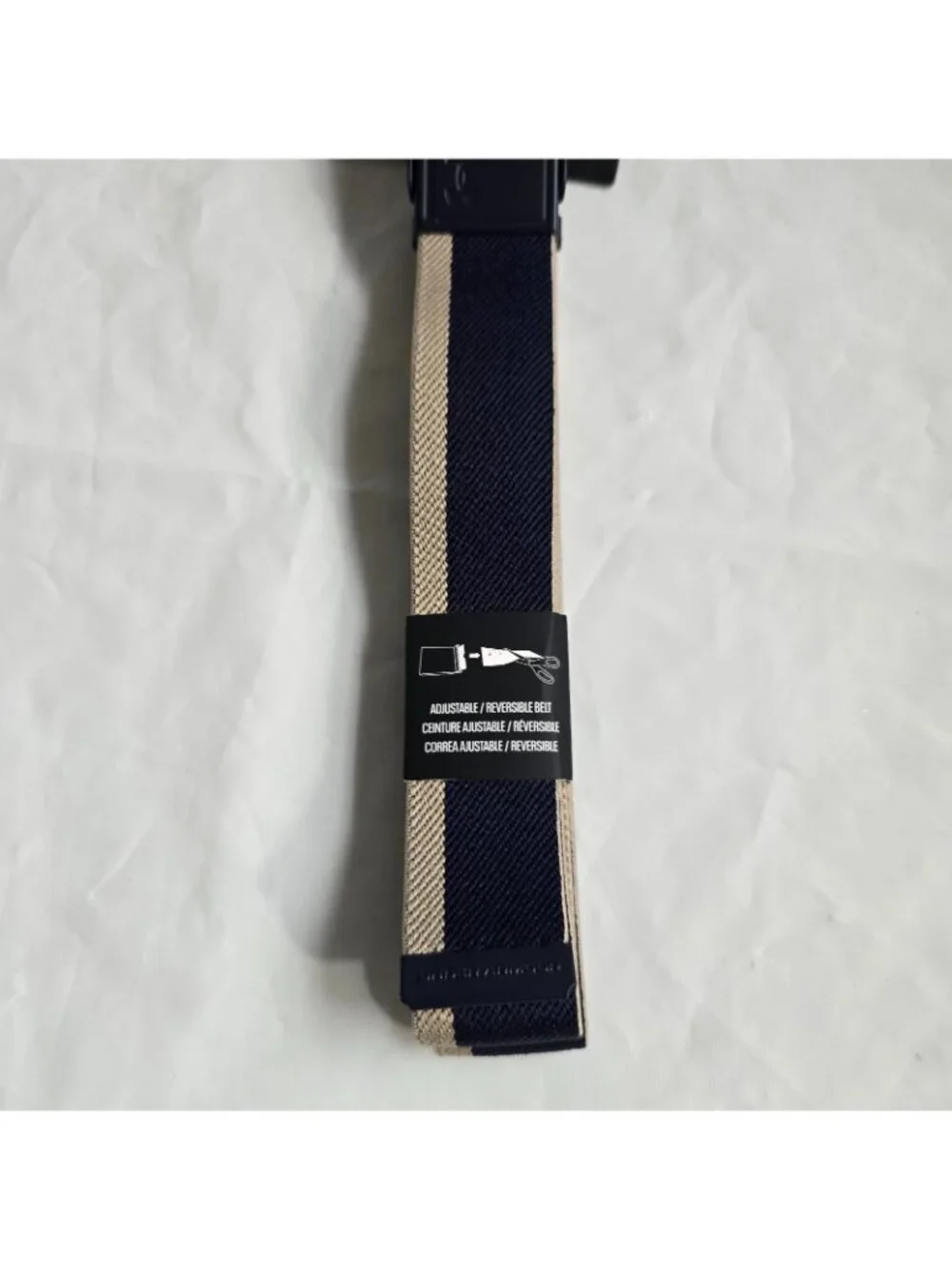 Under Armour Golf Webbing Belt Men One Size Fits Most Logo Buckle Blue Tan NEW